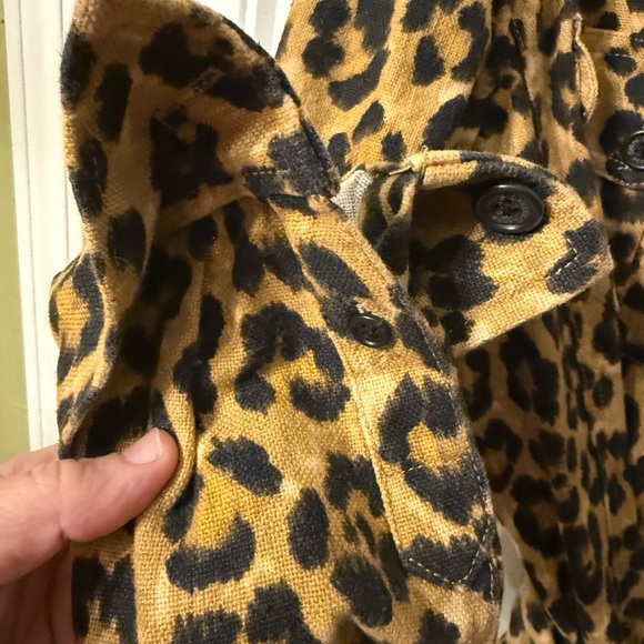 Lauren by Ralph Lauren Linen Leopard Print Button-Up Jacket size XL - Picture 5 of 11